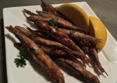 Gebakken ansjovis – Gauros tiganitos