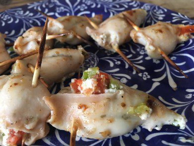gevulde calamares courgettefrietjes