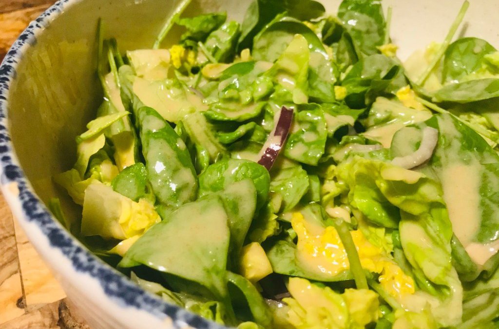 Groene salade met tahini