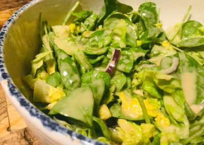 Groene salade met tahini