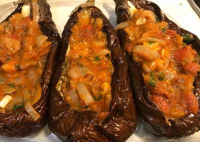 Imam Baildi – Gevulde aubergines