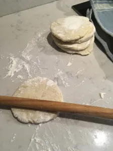 Pitadeeg recept stap 1